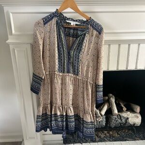 Veronica Beard Multicolor Boho Mini Dress